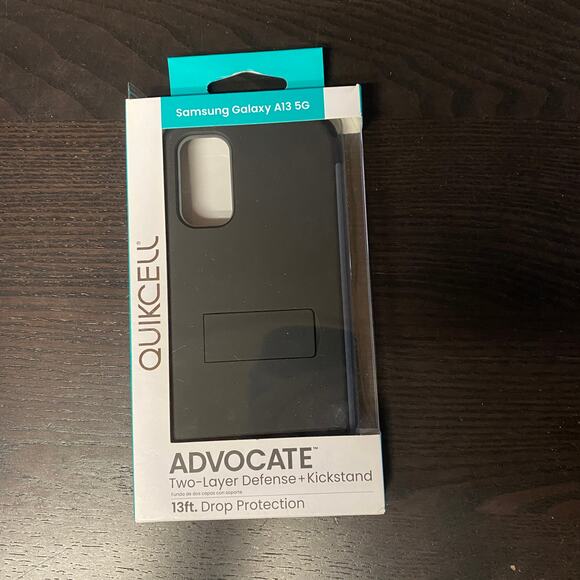 New QUIKCELL ADVOCATE Kickstand Case for Samsung Galaxy A13 5G - Black - Picture 1 of 3